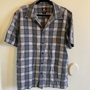 Quicksilver short sleeve plaid shirt